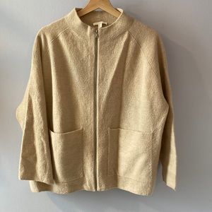 COS Oatmeal Color Wool Jacket - size Large PERFECT for fall